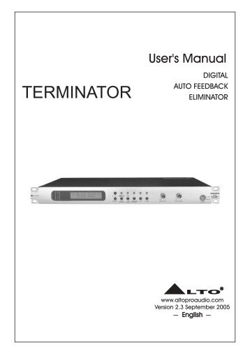 TERMINATOR - Alto, Music Passion Design