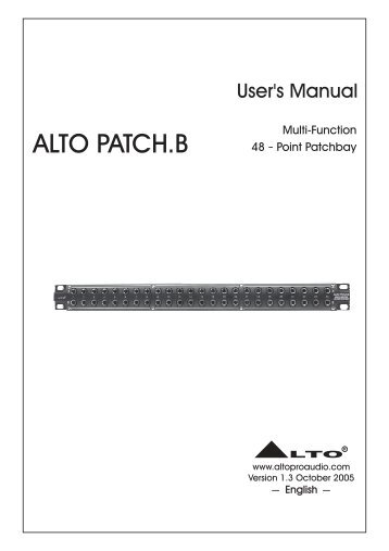 ALTO PATCH.B - Alto, Music Passion Design