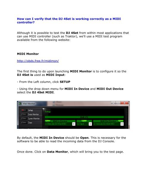 How can I verify that the DJ 4Set is working correctly as a ... - Hercules