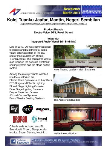 Kolej Tuanku Jaafar, Mantin, Negeri Sembilan - AV Electronics ...