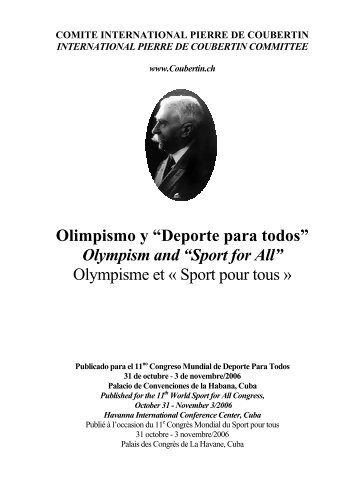 Olimpismo y “Deporte para todos” - Comité International Pierre De ...