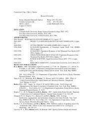 Curriculum Vitae: Dale L. Bartos Research Scientist Rocky Mountain ...