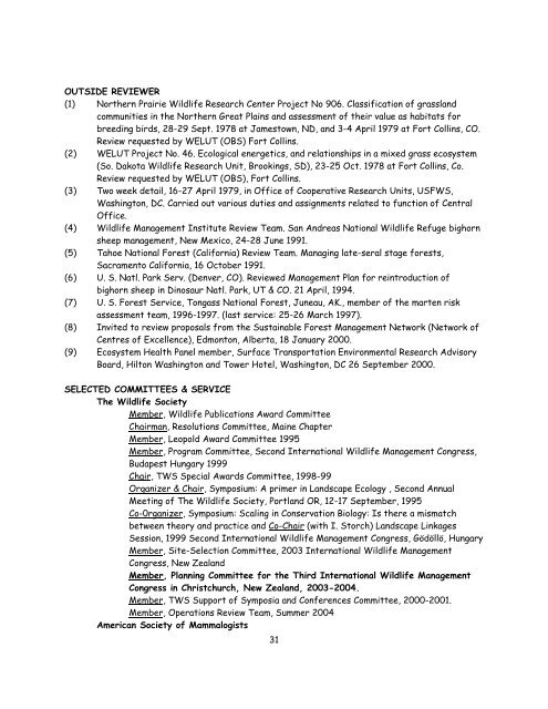 CURRICULUM VITAE JOHN A. BISSONETTE Updated - CNR Home ...