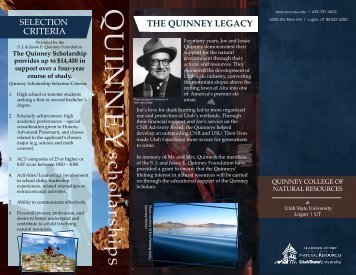 quinney scholarships - Utah State University