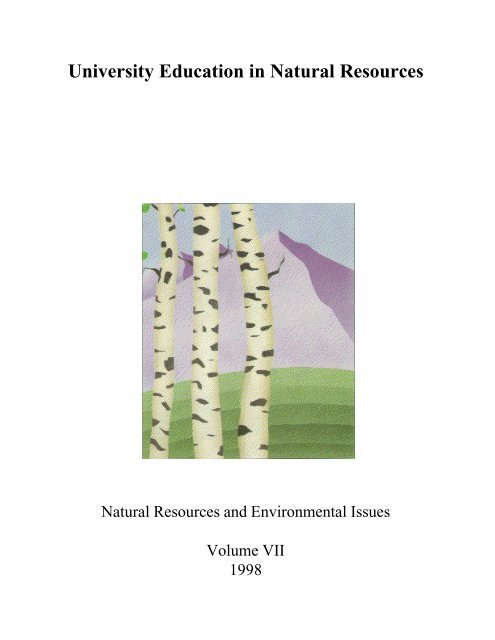 University Education in Natural Resources - CNR Home - Utah State ...