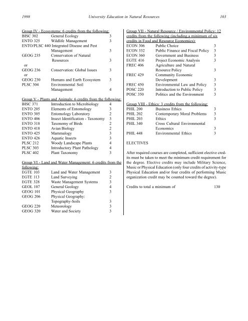 University Education in Natural Resources - CNR Home - Utah State ...