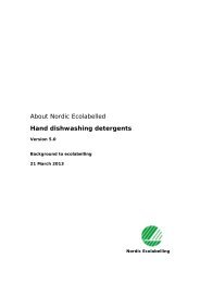 About Nordic Ecolabelled Hand dishwashing detergents