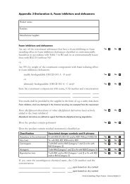 Appendix 3 Declaration 6, Foam inhibitors and defoamers Are any of ...