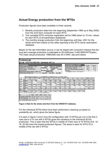 Klim, Denmark Case study. - EMD