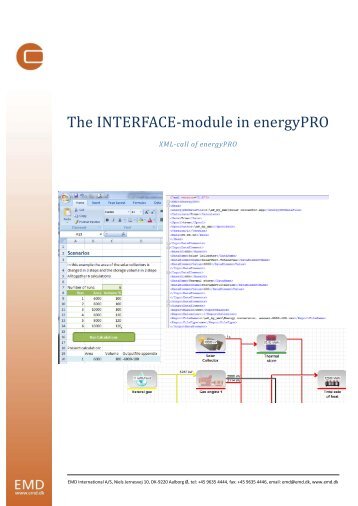 The INTERFACE-module in energyPRO - EMD International AS.