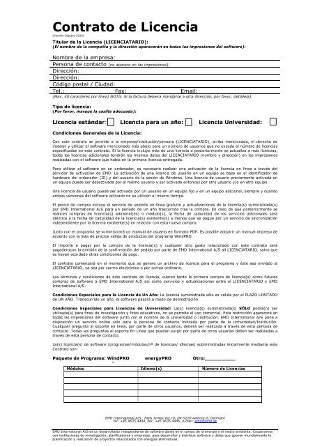 Contrato de Licencia - EMD International AS.