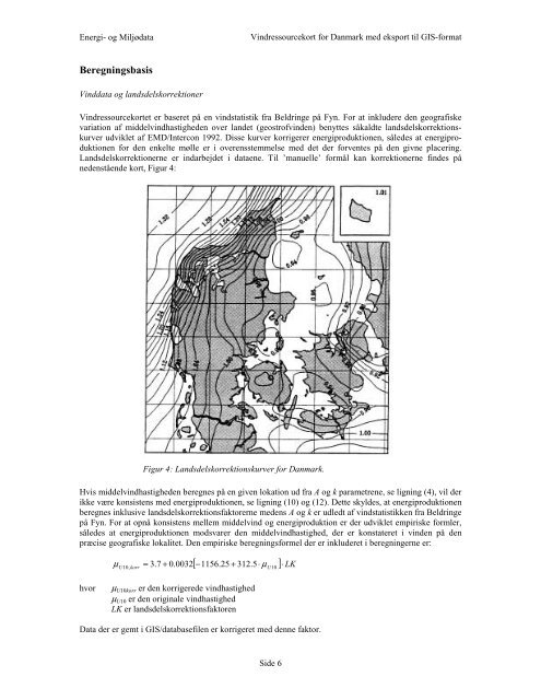 Vindressourcekort for Danmark GIS-format