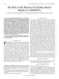 The Role of the Mercury-Si Schottky-Barrier Height in ... - IEEE Xplore