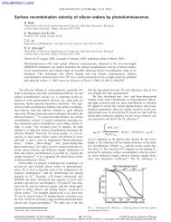 Surface recombination velocity of silicon wafers by photoluminescence