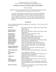 ECS Transactions 3, (4), 321-337 (2006) - Dieter Schroder - Arizona ...