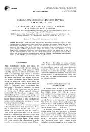 Corona-Oxide-Semiconductor Generation Lifetime Characterization