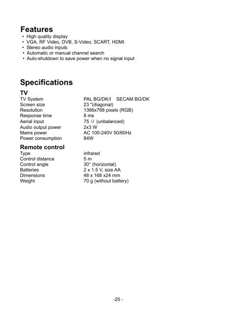 Download IB for MS2310DVB.pdf - Cello