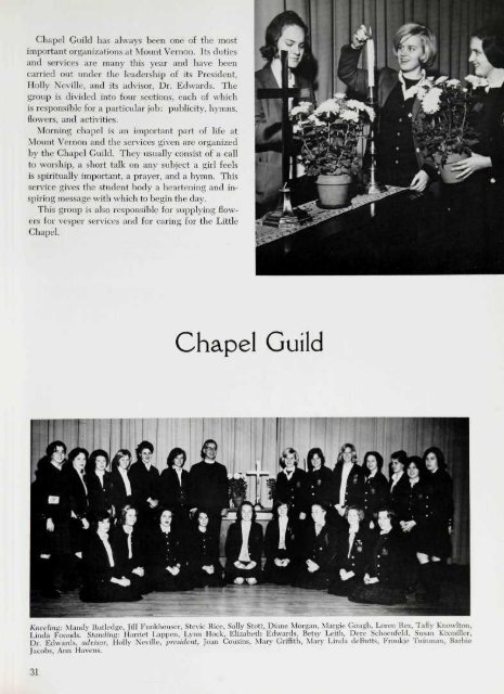 Mount Vernon Seminary Yearbook Cupola 1964