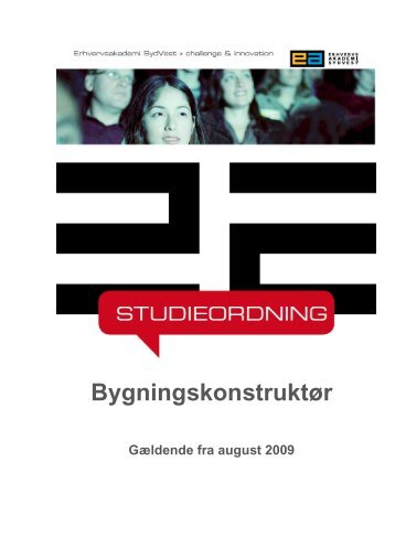 FormÃ¥l med studieordning - Erhvervsakademi Sydvest