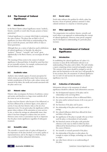 The Australia ICOMOS Charter for Places of Cultural Significance 1 ...