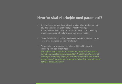 Parametri og arkitektur - Rum