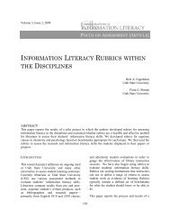 information literacy rubrics within the disciplines - eduScapes