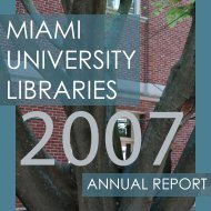 MIAMI UNIVERSITY LIBRARIES - eduScapes