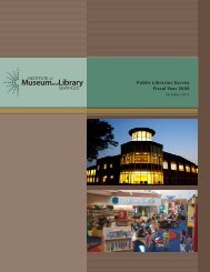 Public Libraries Survey Fiscal Year 2009 - Institute of Museum and ...