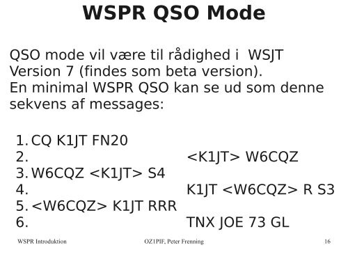 WSPR Introduktion