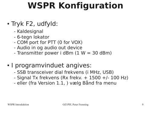 WSPR Introduktion