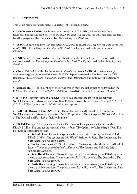 User's Manual 686LCD/S & 686LCD/MG CPU Board