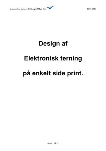 Elektronisk terning vejledning