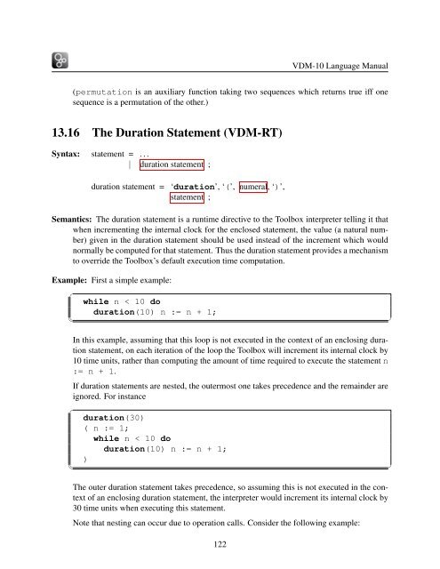 VDM-10 Language Manual