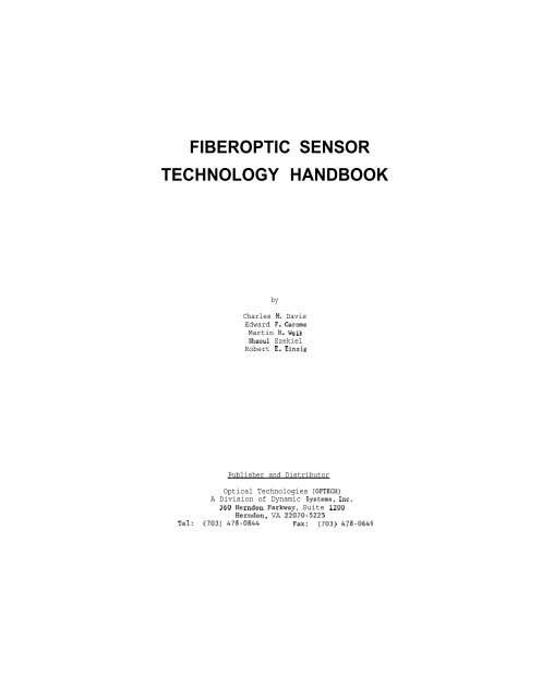 FIBEROPTIC SENSOR TECHNOLOGY HANDBOOK