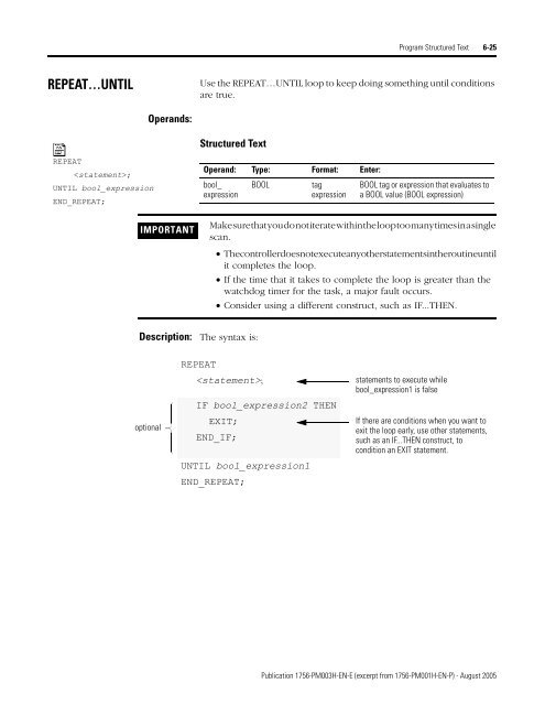 1756-PM003H-EN-E, SFC and ST Programming Languages ...