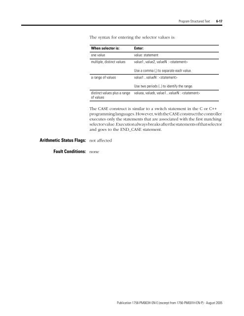 1756-PM003H-EN-E, SFC and ST Programming Languages ...