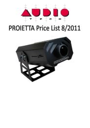 PROIETTA Price List 8-2011 - Audio Tech