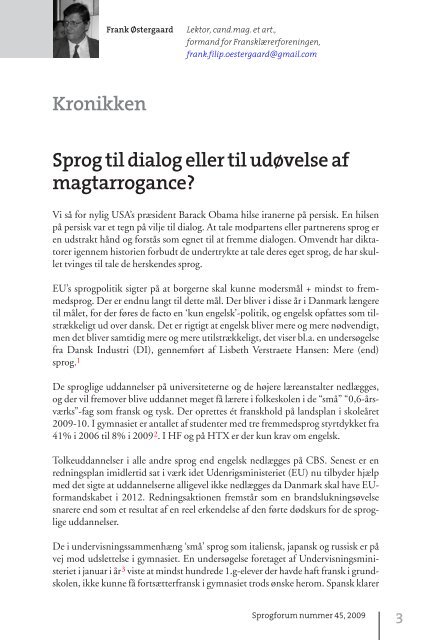 tem a Sprogfag i Danmark Ã¥r 2008-2009 - Aarhus Universitetsforlag