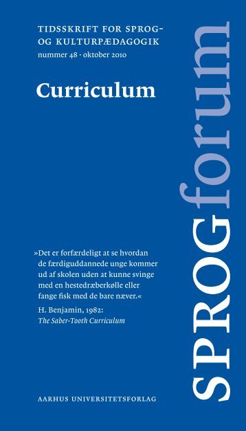 Tidsskrift for sprog- og kulturpÃ¦dagogik. Nummer 48 . oktober ...