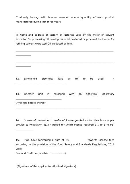 'A' Application for Registration / Renewal - Food Safety and ...