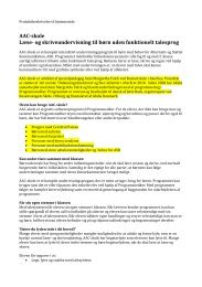 AAC-skole Læse- og skriveundervisning til børn uden ... - Abilia