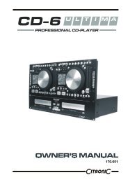 Citronic CD 6 Manual - DJ Deals