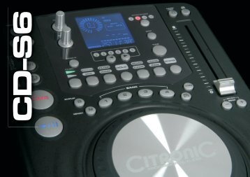 Citronic CD S6 Data Sheet - DJ Deals