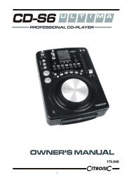 Citronic CD S6 Manual - DJ Deals