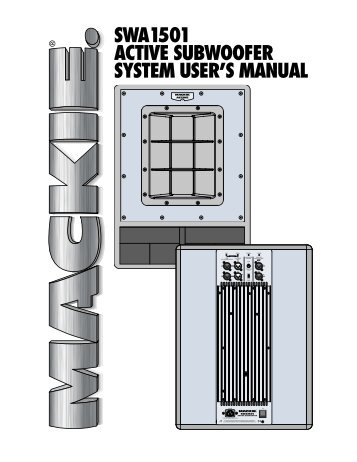 SWA1501 Active Subwoofer System User's Manual - Billebro