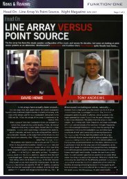 Head On - Line Array Vs Point Source. Night Magazine - Funktion-One