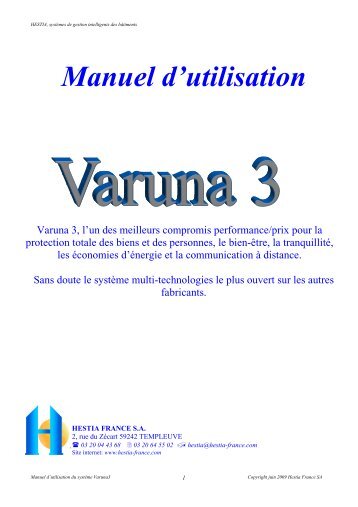 Manuel d'utilisation - Hestia France