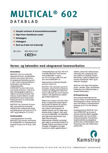 Datablad - Kamstrup A/S