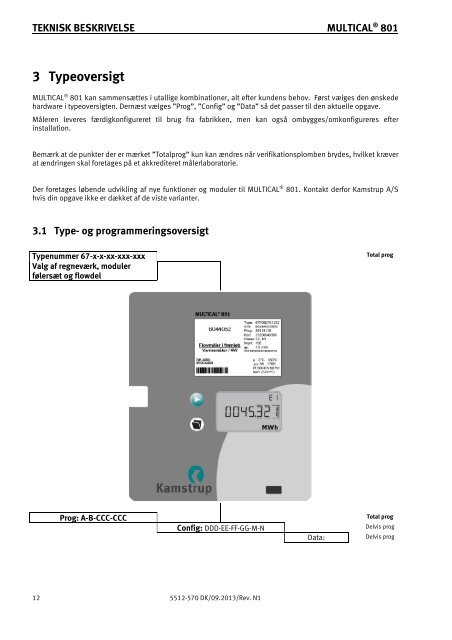 Teknisk beskrivelse - Kamstrup A/S