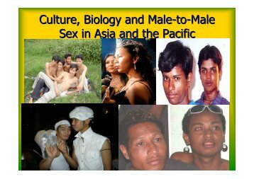 Culture, Biology and Male-to-Male Sex in Asia and the Pacific